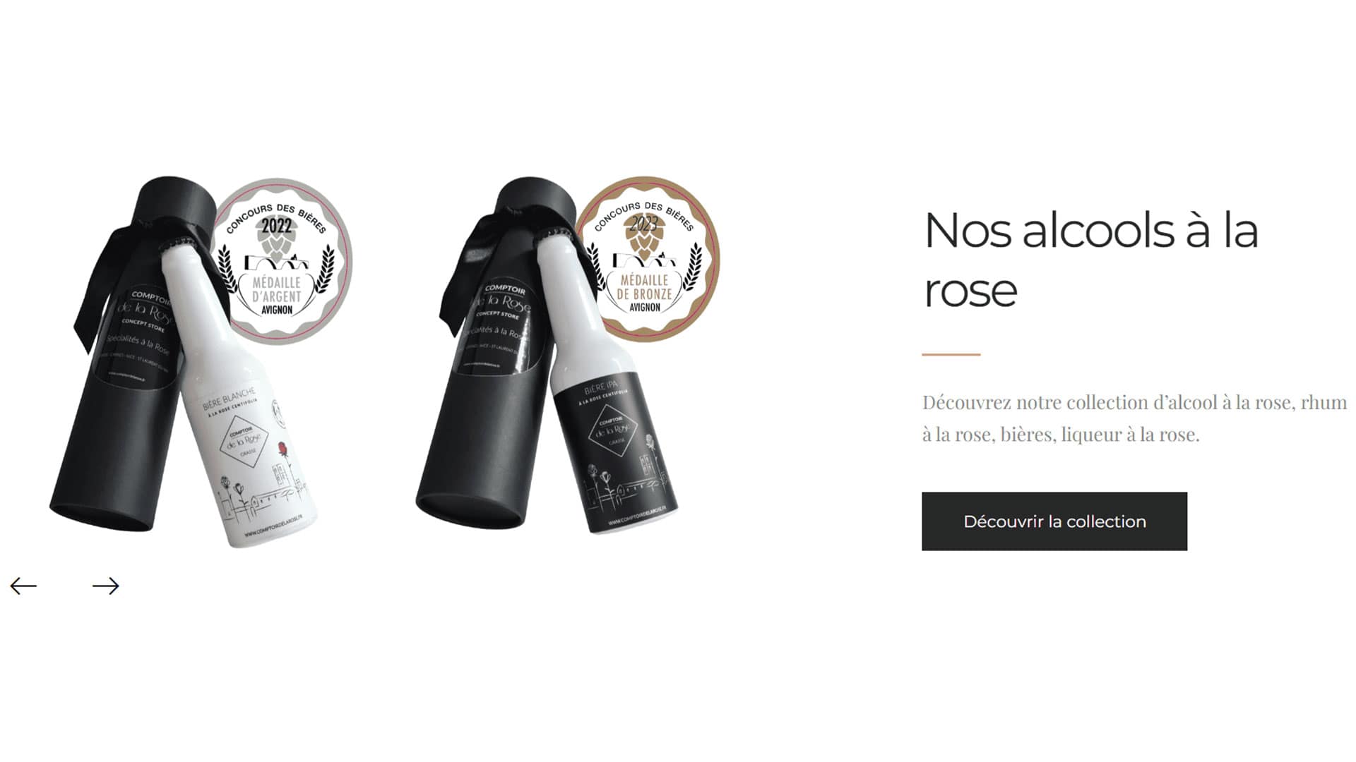 Bannière homepage Les bières à la rose du Comptoir de la Rose par Pierre Fayard