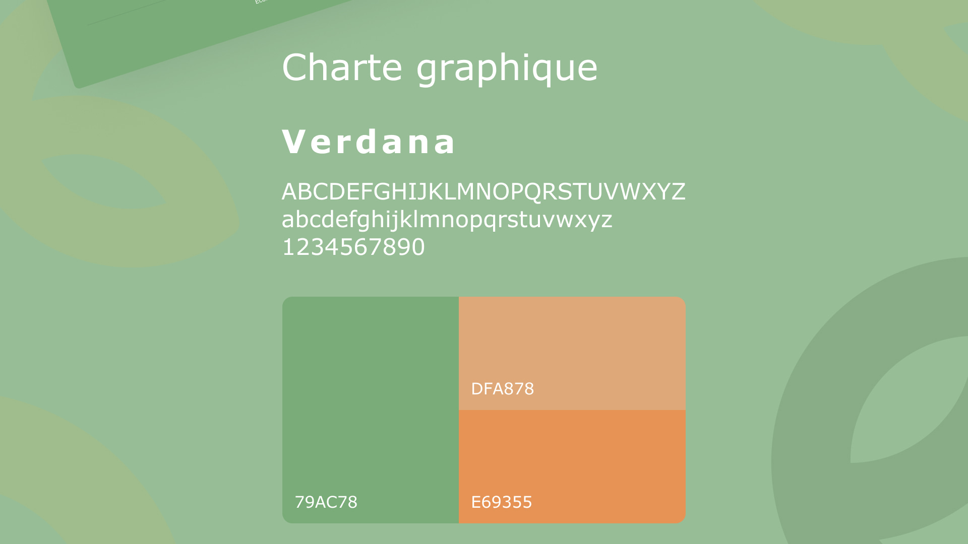 Slide de charte graphique du projet de cours Ecolobo par Pierre Fayard