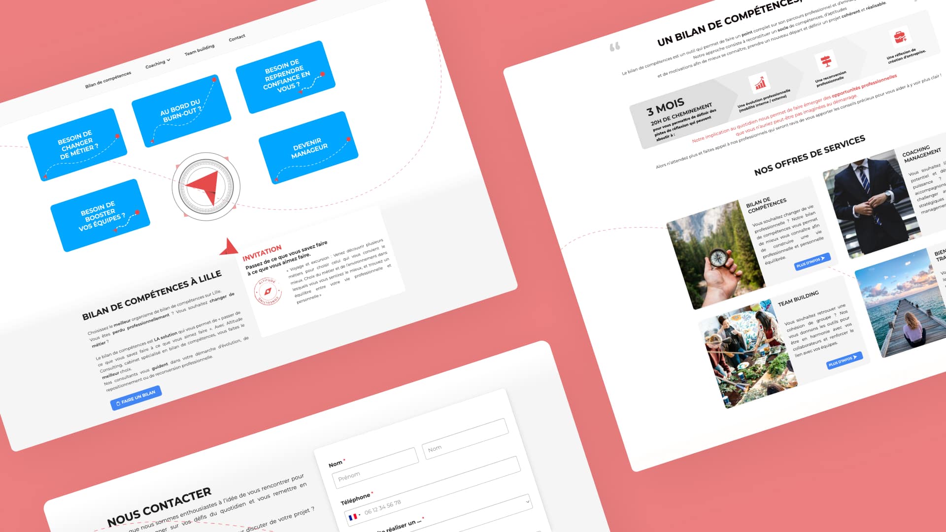 Slide 1 des blocs de pages de la refonte d'Altitude Consulting par Pierre Fayard
