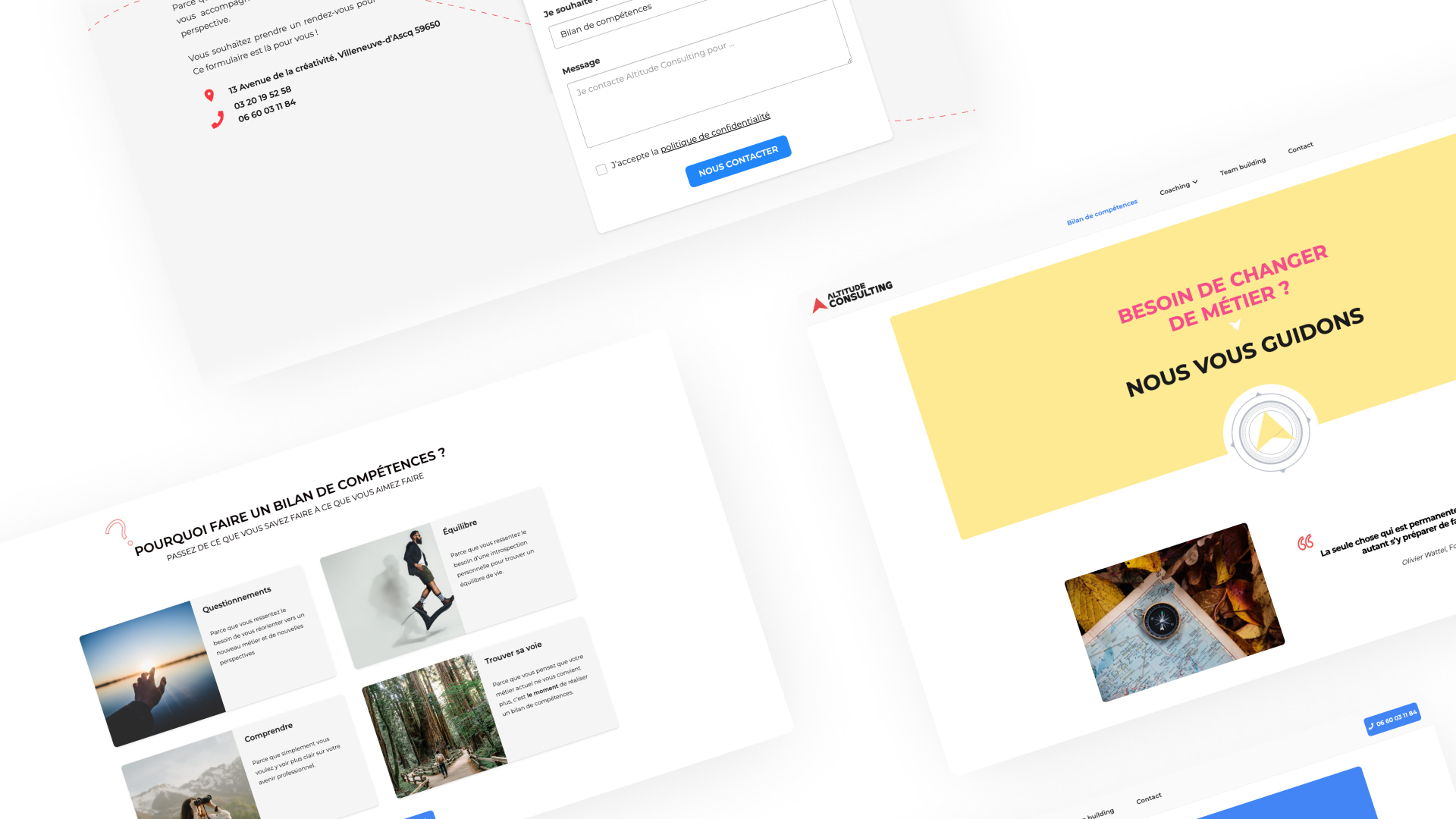Slide 2 des blocs de pages de la refonte d'Altitude Consulting par Pierre Fayard