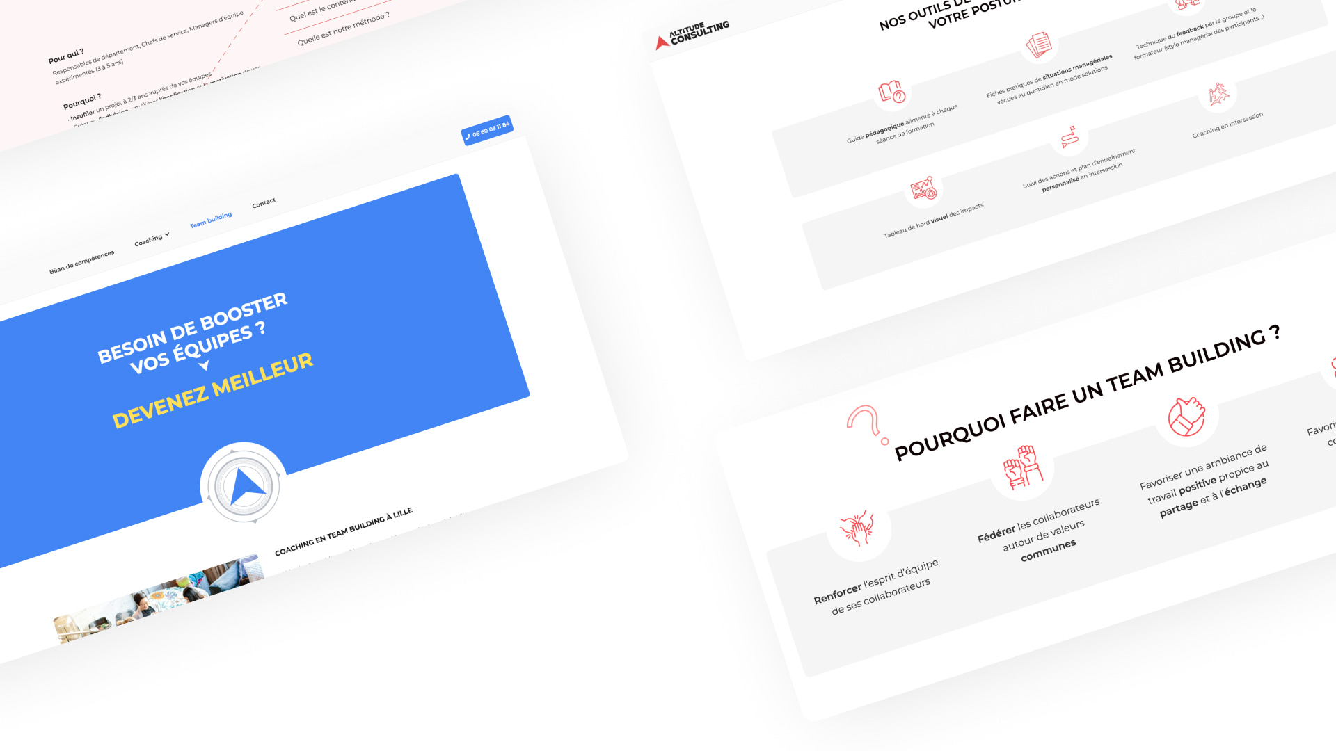 Slide 4 des blocs de pages de la refonte d'Altitude Consulting par Pierre Fayard