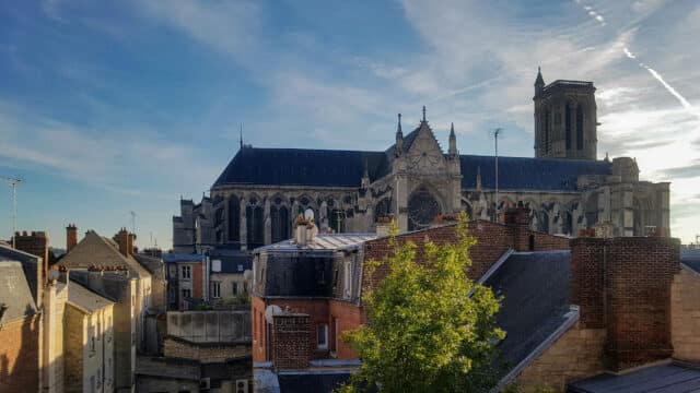 Soissons cathedral seen from the roofs by Pierre Fayard